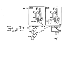 Bracket-Control Diagram and Parts List for 110600-110699 0112- 0114- 0117 Briggs and Stratton Engine